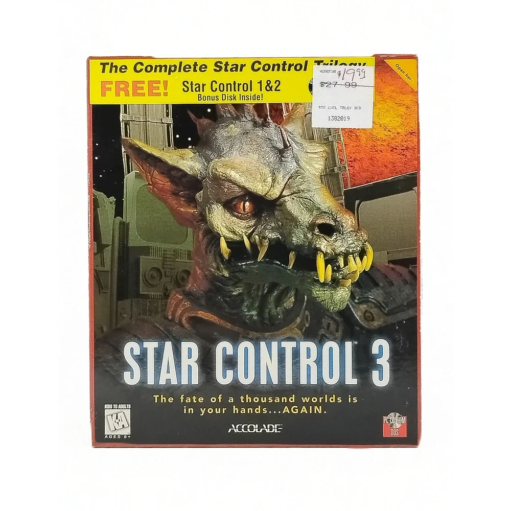 Accolade Star Control Trilogy PC Big Box 1996 Sci-Fi Strategy Game Sealed DOS